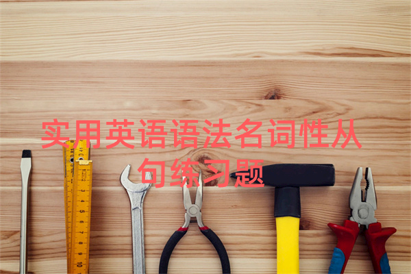 实用英语语法名词性从句练习题