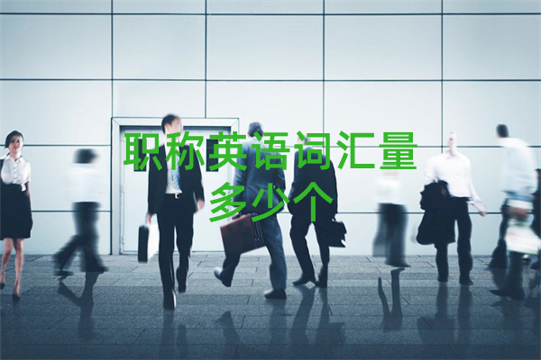 职称英语词汇量多少个